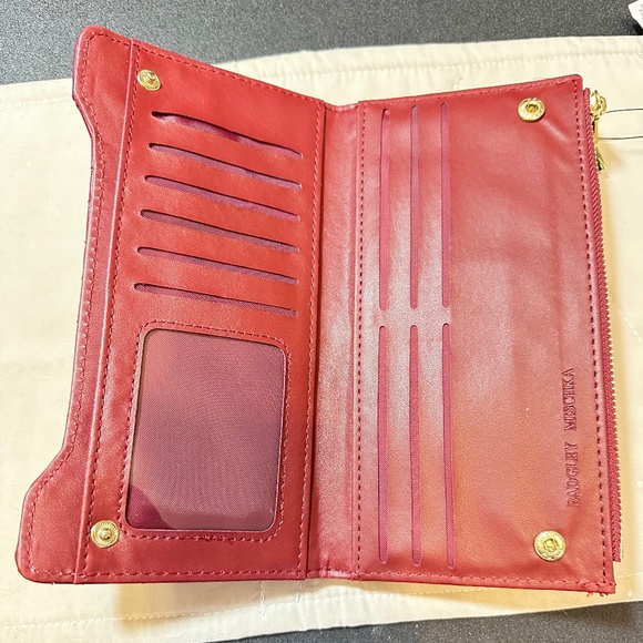 Badgley Mishka wallet, Maroon & gold. NWT - Picture 9 of 12